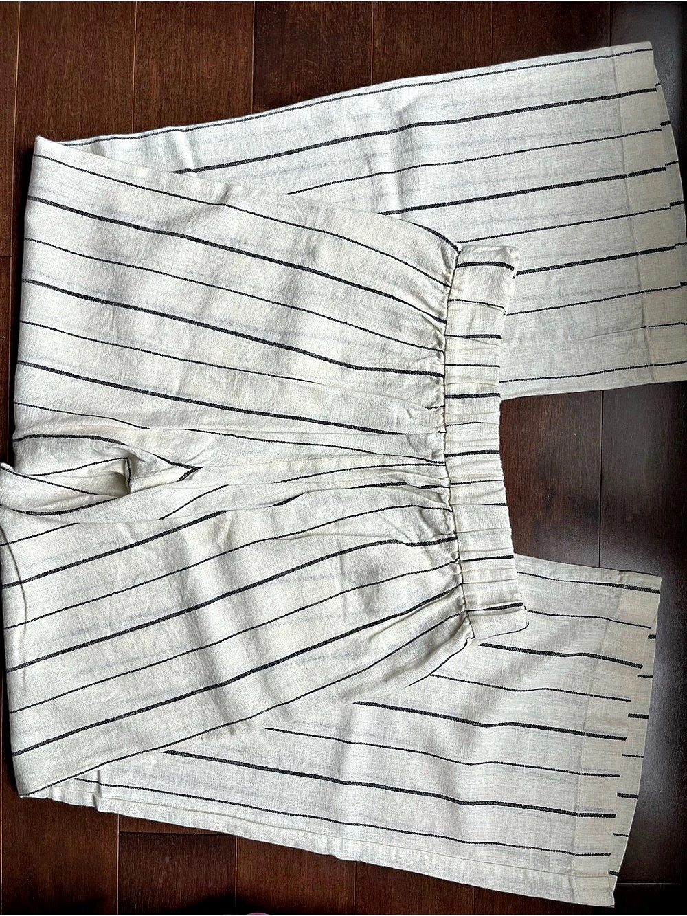 Gap Striped High Waist Linen Pants